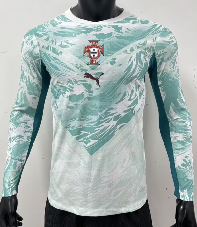 2026 Portugal Away Player Version Long Sleeve Soccer Jersey